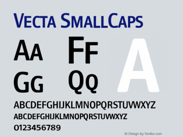 Vecta SmallCaps Version 1.000 2005 initial release图片样张