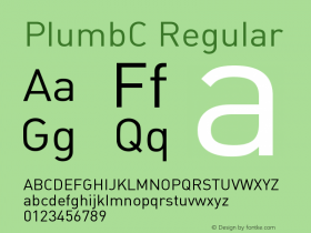 PlumbC Regular Version 001.000图片样张