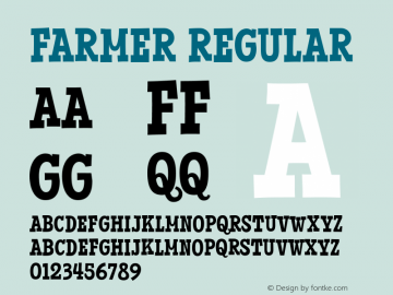 Farmer Regular Version 1.000 2003 initial release图片样张