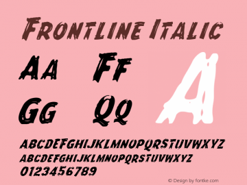 Frontline Italic Version 001.000图片样张