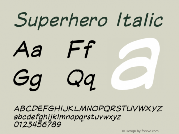 Superhero Italic Version 001.000图片样张