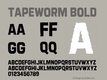 Tapeworm Bold Version 001.000图片样张
