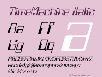 TimeMachine Italic Version 001.000图片样张