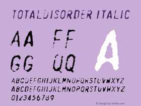 TotalDisorder Italic Version 001.000图片样张