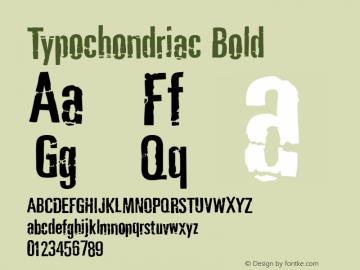 Typochondriac Bold Version 001.000图片样张