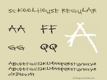 Sckoolhouse Regular 001.000 Font Sample