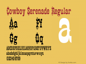 Cowboy Serenade Regular Version 1.000图片样张