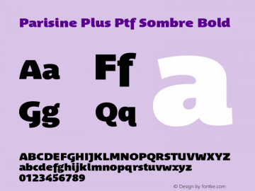 Parisine Plus Ptf Sombre Bold Version 1.01 2006图片样张