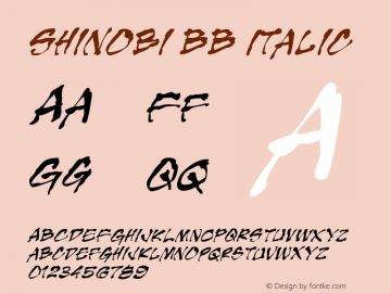 Shinobi BB Italic Version 001.001图片样张