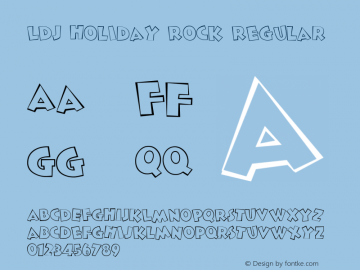 LDJ Holiday Rock Regular 12/3/2004 Font Sample