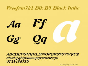 Freefrm721 Blk BT Black Italic mfgpctt-v4.4 Dec 22 1998图片样张