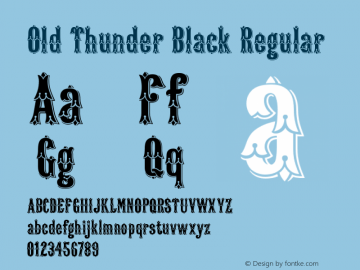 Old Thunder Black Regular Version 1.000 Font Sample