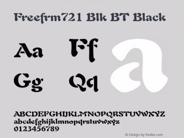 Freefrm721 Blk BT Black mfgpctt-v1.53 Monday, February 1, 1993 2:45:30 pm (EST) Font Sample