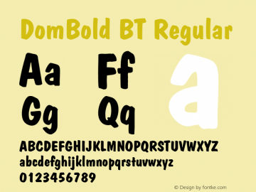 DomBold BT Regular mfgpctt-v4.4 Dec 22 1998图片样张