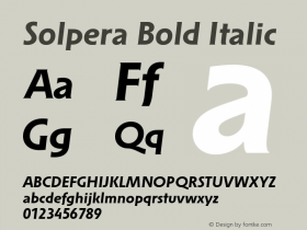 Solpera Bold Italic 001.000图片样张