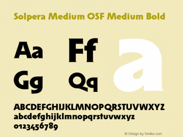 Solpera Medium OSF Medium Bold 001.000 Font Sample