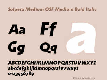 Solpera Medium OSF Medium Bold Italic 001.000图片样张