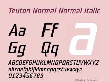 Teuton Normal Normal Italic 001.000图片样张