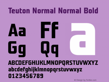 Teuton Normal Normal Bold 001.000 Font Sample