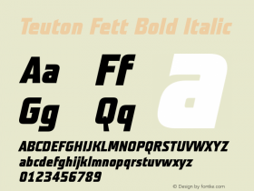 Teuton Fett Bold Italic 001.000图片样张