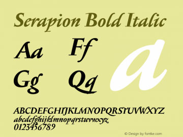 Serapion Bold Italic 001.000图片样张
