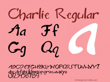 Charlie Regular Version 1.01 May 3, 2006 Font Sample