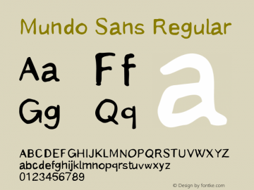 Mundo Sans Regular 001.000 Font Sample