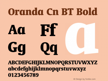 Oranda Cn BT Bold mfgpctt-v1.59 Friday, March 5, 1993 2:00:55 pm (EST)图片样张