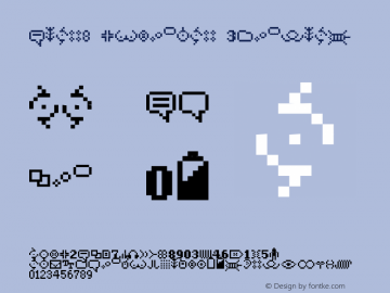 Flat8 Dingbat Regular Version 1.000 2006 initial release图片样张