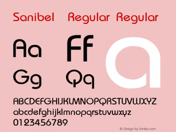 Sanibel  Regular Regular Unknown Font Sample