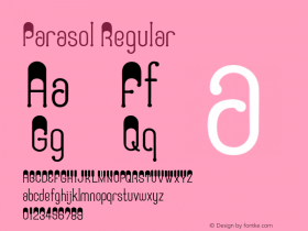 Parasol Regular 001.000 Font Sample