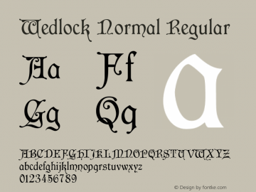 Wedlock Normal Regular 001.000 Font Sample