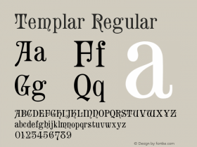 Templar Regular 001.000 Font Sample