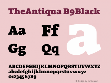 TheAntiqua B9Black Version 001.000图片样张