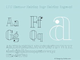 LTC Glamour Hairline Engr Hairline Engraved Version 1.000 Font Sample