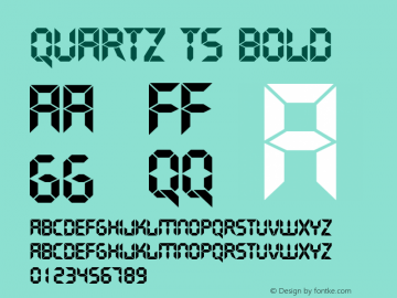 Quartz TS Bold Version 1.01 2006 initial release Font Sample