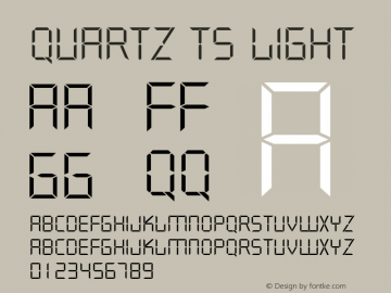 Quartz TS Light Version 1.01 2006 initial release Font Sample