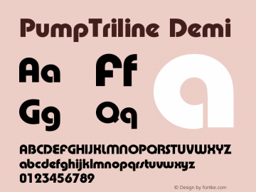PumpTriline Demi Version 001.000 Font Sample