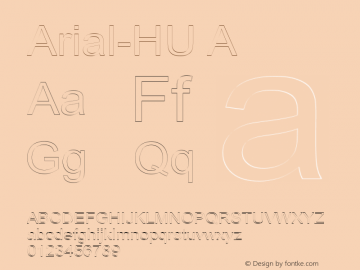Arial-HU A 1.000 Font Sample