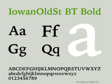 IowanOldSt BT Bold mfgpctt-v1.57 Friday, February 19, 1993 3:55:54 pm (EST)图片样张