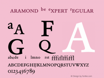 Garamond BE Expert Regular 001.000图片样张