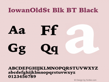 IowanOldSt Blk BT Black Version 1.01 emb4-OT图片样张