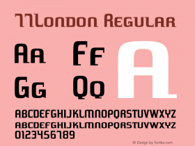 77London Regular 001.000 Font Sample