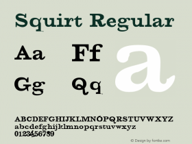 Squirt Regular 001.000 Font Sample