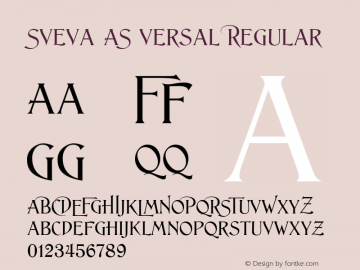 Sveva AS Versal Regular 001.001 Font Sample