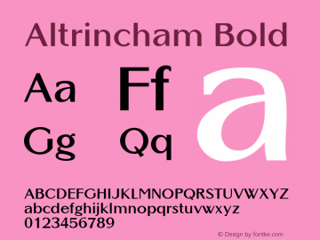 Altrincham Bold Version 1.000;PS 1.10;hotconv 1.0.38图片样张