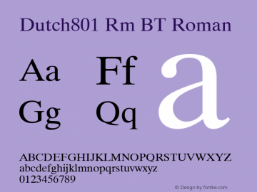Dutch801 Rm BT Roman Version 2.001 mfgpctt 4.4图片样张
