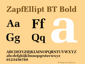 ZapfEllipt BT Bold mfgpctt-v4.4 Dec 14 1998图片样张