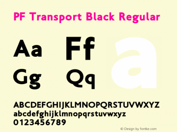 PF Transport Black Regular Version 1.000;PS 001.001;hotconv 1.0.38图片样张
