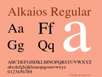 Alkaios Regular FontForge 2006图片样张